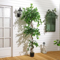 Livingandhome Artificial Banyan Tree House Plant Indoor Plant In Black Pot 180 Cm 7 Livingandhome Artificial Banyan Tree House Plant Indoor Plant In Black Pot 180 Cm -HOMCO Garden Shop livingandhome artificial banyan tree house plant indoor plant in black pot 180 cm0735940251433 02c MP