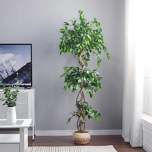 Livingandhome Artificial Banyan Tree House Plant Indoor Plant In Black Pot 180 Cm 5 Livingandhome Artificial Banyan Tree House Plant Indoor Plant In Black Pot 180 Cm - Image 3