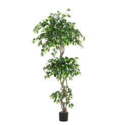 Livingandhome Artificial Banyan Tree House Plant Indoor Plant In Black Pot 180 Cm 9 Livingandhome Artificial Banyan Tree House Plant Indoor Plant In Black Pot 180 Cm -HOMCO Garden Shop livingandhome artificial banyan tree house plant indoor plant in black pot 180 cm0735940251433 04c MP