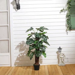 Livingandhome Artificial Monstera Deliciosa Liebm Tree House Plant Indoor Plant In Black Pot 95 Cm -HOMCO Garden Shop livingandhome artificial monstera deliciosa liebm tree house plant indoor plant in black pot 95 cm0735940251372 02c MP