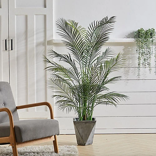 Livingandhome Artificial Palm Tree Indoor Decorative Plant In Black Pot 160 Cm 4 Livingandhome Artificial Palm Tree Indoor Decorative Plant In Black Pot 160 Cm - Image 2