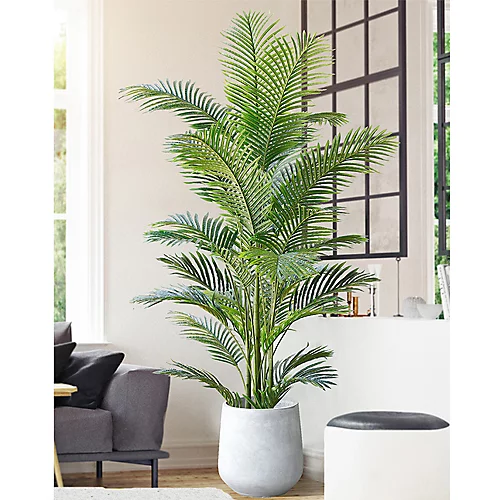 Livingandhome Artificial Palm Tree Indoor Decorative Plant In Black Pot 160 Cm 5 Livingandhome Artificial Palm Tree Indoor Decorative Plant In Black Pot 160 Cm - Image 3