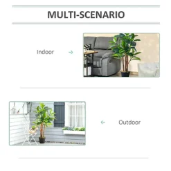 Livingandhome Artificial Rubber Tree Indoor Decorative Plant In Black Pot 90 Cm -HOMCO Garden Shop livingandhome artificial rubber tree indoor decorative plant in black pot 90 cm0735940245609 04c MP