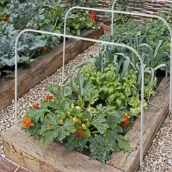 Livingandhome Square Galvanized Pipe Garden Grow Tunnel Hoop Greenhouse Hoop With 5 Clips -HOMCO Garden Shop livingandhome square galvanized pipe garden grow tunnel hoop greenhouse hoop with 5 clips0735940245852 02c MP