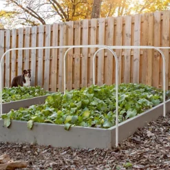 Livingandhome Square Galvanized Pipe Garden Grow Tunnel Hoop Greenhouse Hoop With 5 Clips -HOMCO Garden Shop livingandhome square galvanized pipe garden grow tunnel hoop greenhouse hoop with 5 clips0735940245852 03c MP