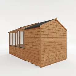 Mercia 12x6 Apex Greenhouse Combi Shed - Assembly Required -HOMCO Garden Shop mercia 12x6 apex greenhouse combi shed assembly required5029442091211 02c