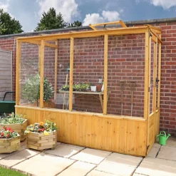 Mercia 8x4 Lean To Greenhouse With Adjustable Vent -HOMCO Garden Shop mercia 8x4 lean to greenhouse with adjustable vent5029442076096 02c bq