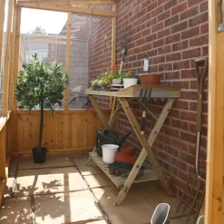 Mercia 8x4 Lean To Greenhouse With Adjustable Vent -HOMCO Garden Shop mercia 8x4 lean to greenhouse with adjustable vent5029442076096 03c bq