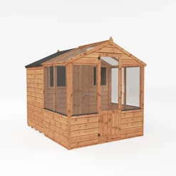 Mercia 8x6 Apex Greenhouse Combi Shed - Assembly Required -HOMCO Garden Shop mercia 8x6 apex greenhouse combi shed assembly required5029442091198 01c