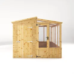 Mercia 8x8 Pent Greenhouse Combi Shed - Assembly Required -HOMCO Garden Shop mercia 8x8 pent greenhouse combi shed assembly required5029442075655 02c