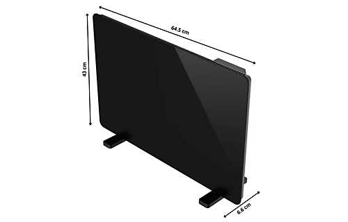 OUT & OUT Ebony - Glass Panel Room 1400w Heater - Standard 6 OUT & OUT Ebony - Glass Panel Room 1400w Heater - Standard - Image 4