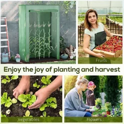 Outsunny 100 X 50 X 150cm Greenhouse W/ Zipper Roll-up Door Outdoor Green -HOMCO Garden Shop outsunny 100 x 50 x 150cm greenhouse w zipper roll up door outdoor green5056399120084 06c MP