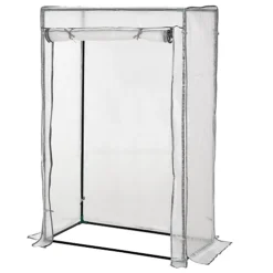 Outsunny 100 X 50 X 150cm Greenhouse W/ Zipper Roll-up Door Outdoor White 7 Outsunny 100 X 50 X 150cm Greenhouse W/ Zipper Roll-up Door Outdoor White -HOMCO Garden Shop outsunny 100 x 50 x 150cm greenhouse w zipper roll up door outdoor white5056534504502 02c MP