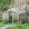 Outsunny 10x6ft Aluminium Greenhouse With/ Door Window Galvanized Base PC Panel 2 Outsunny 10x6ft Aluminium Greenhouse With/ Door Window Galvanized Base PC Panel -HOMCO Garden Shop outsunny 10x6ft aluminium greenhouse with door window galvanized base pc panel5056029874028 01c MP
