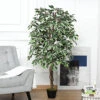 Outsunny 160cm/5.2FT Artificial Ficus Tree Fake Plant In Pot Indoor Outdoor -HOMCO Garden Shop outsunny 160cm 5 2ft artificial ficus tree fake plant in pot indoor outdoor5056399120848 01c MP