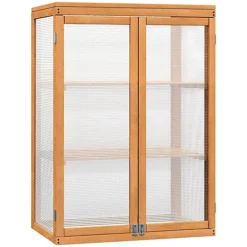 Outsunny 2 Shelves Wooden Cold Frame Grow House Greenhouse Outdoor Plant Storage -HOMCO Garden Shop outsunny 2 shelves wooden cold frame grow house greenhouse outdoor plant storage5055974842007 02c MP