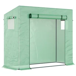 Outsunny 200x76x168cm Walk-in Garden Greenhouse Plant Warm House W/ Roll Up Door -HOMCO Garden Shop outsunny 200x76x168cm walk in garden greenhouse plant warm house w roll up door5056534543785 02c MP
