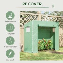 Outsunny 200x76x168cm Walk-in Garden Greenhouse Plant Warm House W/ Roll Up Door -HOMCO Garden Shop outsunny 200x76x168cm walk in garden greenhouse plant warm house w roll up door5056534543785 03c MP