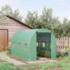 Outsunny 3.5 X 2 X 2 M Polytunnel Greenhouse, Walk In Pollytunnel Tent With Steel Frame, PE Cover, Green -HOMCO Garden Shop outsunny 3 5 x 2 x 2 m polytunnel greenhouse walk in pollytunnel tent with steel frame pe cover green5056602961466 01c MP