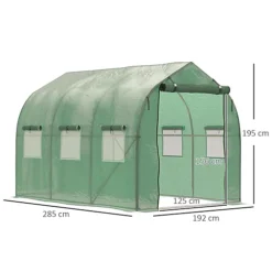 Outsunny 3 X 2 M Walk In Polytunnel Greenhouse Galvanised Steel -HOMCO Garden Shop outsunny 3 x 2 m walk in polytunnel greenhouse galvanised steel5055974862234 03c MP