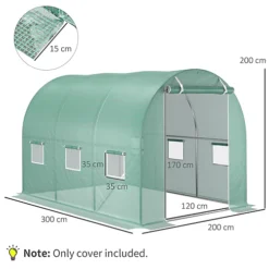 Outsunny 3 X 2 X 2m Replacement Cover ONLY For Tunnel Greenhouse -HOMCO Garden Shop outsunny 3 x 2 x 2m replacement cover only for tunnel greenhouse5056399117794 03c MP