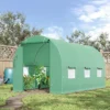Outsunny 4.5m X 2m X 2m Walk-In Gardening Plant Greenhouse PE Cover, Green -HOMCO Garden Shop outsunny 4 5m x 2m x 2m walk in gardening plant greenhouse pe cover green5056602942229 01c MP