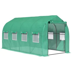 Outsunny 4 X 2 M Walk In Polytunnel Greenhouse Galvanised Steel Zipped Door -HOMCO Garden Shop outsunny 4 x 2 m walk in polytunnel greenhouse galvanised steel zipped door5055974862227 02c MP