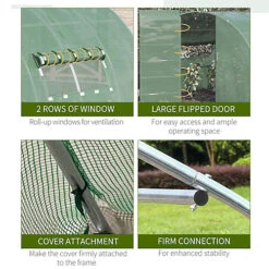 Outsunny 4 X 3M Reinforced Walk-in Polytunnel Garden Greenhouse Steel Frame -HOMCO Garden Shop outsunny 4 x 3m reinforced walk in polytunnel garden greenhouse steel frame5056534548797 06c MP