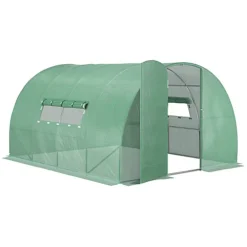 Outsunny 4 X 3M Walk-in Garden Polytunnel Greenhouse Galvanised Steel With Door -HOMCO Garden Shop outsunny 4 x 3m walk in garden polytunnel greenhouse galvanised steel with door5055974862173 02c MP