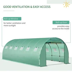 Outsunny 6 X 3 X 2m Greenhouse Replacement Cover ONLY For Tunnel Greenhouse -HOMCO Garden Shop outsunny 6 x 3 x 2m greenhouse replacement cover only for tunnel greenhouse5056399117770 06c MP