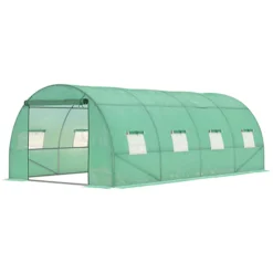 Outsunny 6 X 3M Polytunnel Walk-in Garden Greenhouse With Zip Door And Windows -HOMCO Garden Shop outsunny 6 x 3m polytunnel walk in garden greenhouse with zip door and windows5056534537876 02c MP