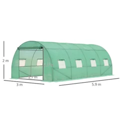 Outsunny 6 X 3M Polytunnel Walk-in Garden Greenhouse With Zip Door And Windows -HOMCO Garden Shop outsunny 6 x 3m polytunnel walk in garden greenhouse with zip door and windows5056534537876 03c MP