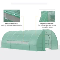 Outsunny 6 X 3M Reinforced Walk-in Polytunnel Garden Greenhouse Steel Frame 9 Outsunny 6 X 3M Reinforced Walk-in Polytunnel Garden Greenhouse Steel Frame -HOMCO Garden Shop outsunny 6 x 3m reinforced walk in polytunnel garden greenhouse steel frame5055974862180 06c MP