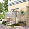 Outsunny 6 X 4ft Lean To Polycarbonate Greenhouse For Outdoor W/ Sliding Door -HOMCO Garden Shop outsunny 6 x 4ft lean to polycarbonate greenhouse for outdoor w sliding door5056534552121 01c MP