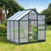 Outsunny 6x6ft Walk-In Polycarbonate Greenhouse Plant Grow Galvanized Aluminium -HOMCO Garden Shop outsunny 6x6ft walk in polycarbonate greenhouse plant grow galvanized aluminium5055974840676 01c MP