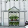 Outsunny 80x47x138cm Wood Cold Frame Greenhouse For Plants PC Board Grey 1 Outsunny 80x47x138cm Wood Cold Frame Greenhouse For Plants PC Board Grey -HOMCO Garden Shop outsunny 80x47x138cm wood cold frame greenhouse for plants pc board grey5056399128035 01c MP