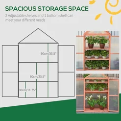 Outsunny 80x47x138cm Wood Cold Frame Greenhouse For Plants PC Board Orange -HOMCO Garden Shop outsunny 80x47x138cm wood cold frame greenhouse for plants pc board orange5056399128028 06c MP