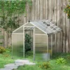 Outsunny 8x6ft Aluminium Greenhouse With/ Door Window Galvanized Base PC Panel 2 Outsunny 8x6ft Aluminium Greenhouse With/ Door Window Galvanized Base PC Panel -HOMCO Garden Shop outsunny 8x6ft aluminium greenhouse with door window galvanized base pc panel5056534538644 01c MP