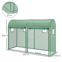 Outsunny Garden Plant Tomato Growth Greenhouse W/ 2 Doors 4 Windows 3 X 1 X 2m 8 Outsunny Garden Plant Tomato Growth Greenhouse W/ 2 Doors 4 Windows 3 X 1 X 2m -HOMCO Garden Shop outsunny garden plant tomato growth greenhouse w 2 doors 4 windows 3 x 1 x 2m5056399118722 03c MP