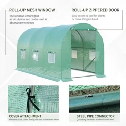 Outsunny Greenhouse Polytunnel Walk-in Flower Plant Steel 4 X 2 M Outdoor -HOMCO Garden Shop outsunny greenhouse polytunnel walk in flower plant steel 4 x 2 m outdoor5055974868786 06c MP