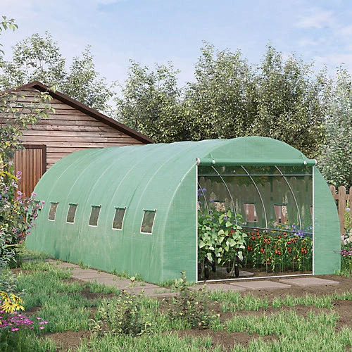 Outsunny Greenhouse Polytunnel Walk-in Flower Plant Steel 6 X 3 M Outdoor 3 Outsunny Greenhouse Polytunnel Walk-in Flower Plant Steel 6 X 3 M Outdoor