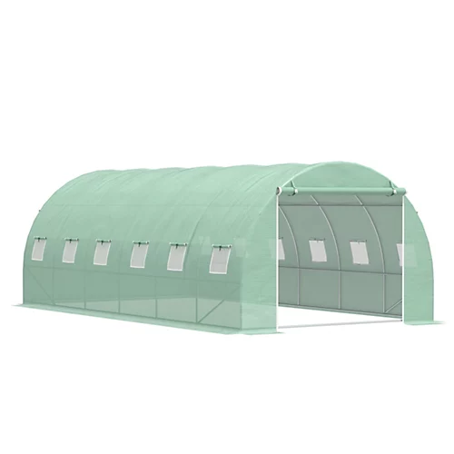 Outsunny Greenhouse Polytunnel Walk-in Flower Plant Steel 6 X 3 M Outdoor 4 Outsunny Greenhouse Polytunnel Walk-in Flower Plant Steel 6 X 3 M Outdoor - Image 2