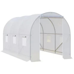 Outsunny Large Walk-in Greenhouse Poly Tunnel Galvanised Garden Plants Grow Tent -HOMCO Garden Shop outsunny large walk in greenhouse poly tunnel galvanised garden plants grow tent5055974840317 02c MP