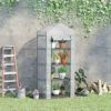 Outsunny Mini Greenhouse 4-Tier Portable Plant House Shed W/ PE Cover, White -HOMCO Garden Shop outsunny mini greenhouse 4 tier portable plant house shed w pe cover white5056534504427 01c MP
