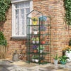 Outsunny Mini Greenhouse Outdoor Flower Stand PVC Cover Portable 69 X 49 X 193cm 1 Outsunny Mini Greenhouse Outdoor Flower Stand PVC Cover Portable 69 X 49 X 193cm -HOMCO Garden Shop outsunny mini greenhouse outdoor flower stand pvc cover portable 69 x 49 x 193cm5056534540586 01c MP