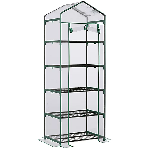 Outsunny Mini Greenhouse Outdoor Flower Stand PVC Cover Portable 69 X 49 X 193cm 4 Outsunny Mini Greenhouse Outdoor Flower Stand PVC Cover Portable 69 X 49 X 193cm - Image 2