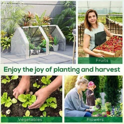 Outsunny Mini Small Greenhouse With Steel Frame & PE Cover & Window, White -HOMCO Garden Shop outsunny mini small greenhouse with steel frame pe cover window white5056602936006 06c MP