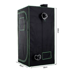 Outsunny Mylar Hydroponic Grow Tent With Floor Tray For Indoor Plant Black, Green -HOMCO Garden Shop outsunny mylar hydroponic grow tent with floor tray for indoor plant black green5056029842133 03c MP