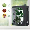 Outsunny Mylar Hydroponic Grow Tent With Floor Tray For Indoor Plant Black Green 2 Outsunny Mylar Hydroponic Grow Tent With Floor Tray For Indoor Plant Black Green -HOMCO Garden Shop outsunny mylar hydroponic grow tent with floor tray for indoor plant black green5056029842218 01c MP