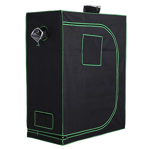 Outsunny Mylar Hydroponic Grow Tent With Floor Tray For Indoor Plant Black Green 4 Outsunny Mylar Hydroponic Grow Tent With Floor Tray For Indoor Plant Black Green - Image 2